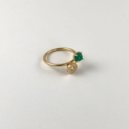 Smaragd - Diamant Ring