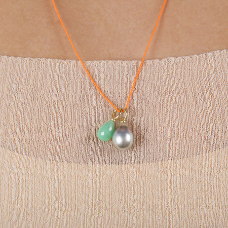 My charm • Tahiti pearl • Chrysoprase